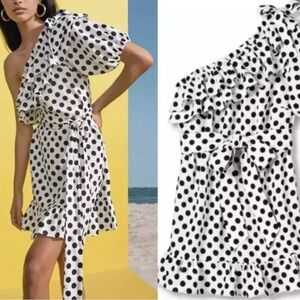 Lisa Marie Fernandez For Target Polka Dot One Shoulder Dress